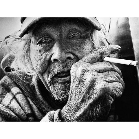 Untitled White Modern Wood Framed Art Print by Suzuki, Tatsuo