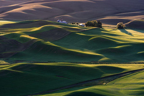 Dream Land #3 White Modern Wood Framed Art Print with Double Matting by Li, Austin