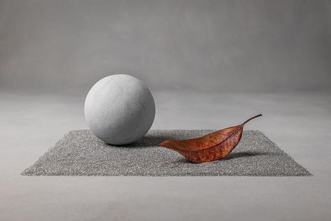 Moon Landing White Modern Wood Framed Art Print with Double Matting by Verot, Christophe