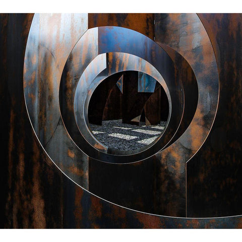 Lightdispencer I Black Modern Wood Framed Art Print with Double Matting by Stalmans, Luc