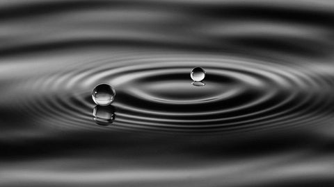 2 Drops Black Ornate Wood Framed Art Print with Double Matting by Sutanto, Sugeng