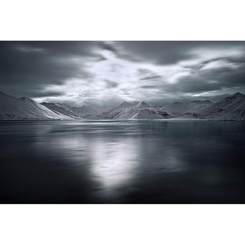 Magic Moment Black Modern Wood Framed Art Print with Double Matting by Luca, Liloni