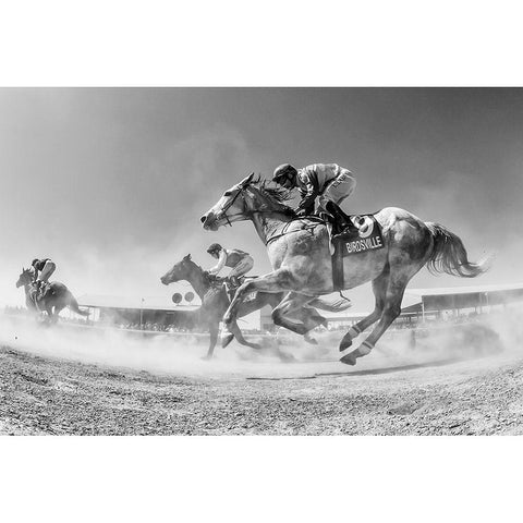 Birdsville Through The Dust White Modern Wood Framed Art Print by Lee Chapman, Sharon