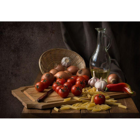 Buon Appetito... Black Modern Wood Framed Art Print with Double Matting by Perfoncio, Margareth