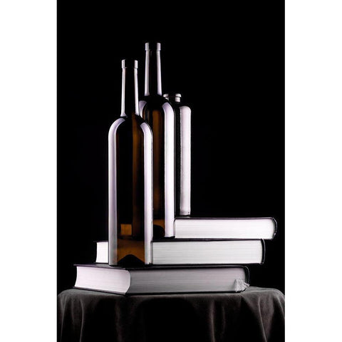 Still Life With Books White Modern Wood Framed Art Print by Barkow, Brig