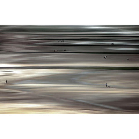 Low Tide White Modern Wood Framed Art Print by Depaepe, Yvette