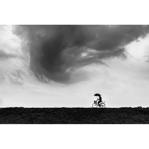 Stormbringer Black Modern Wood Framed Art Print by Hashimoto, Tetsuya