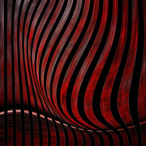 Optic Illusion White Modern Wood Framed Art Print with Double Matting by Claes, Gilbert