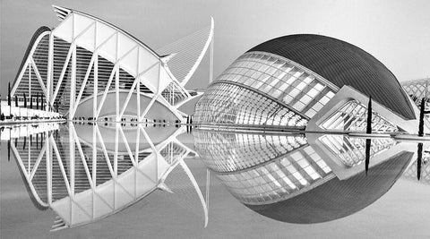 Valencia Black Ornate Wood Framed Art Print with Double Matting by Della Latta, Massimo