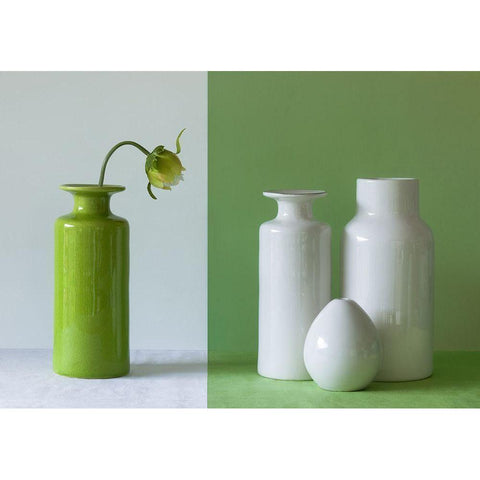 Empty Vases White Modern Wood Framed Art Print by Hammer, Jacqueline