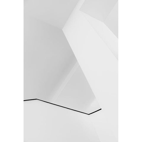 Stairwell In High Key Black Modern Wood Framed Art Print with Double Matting by Van Son, Greetje