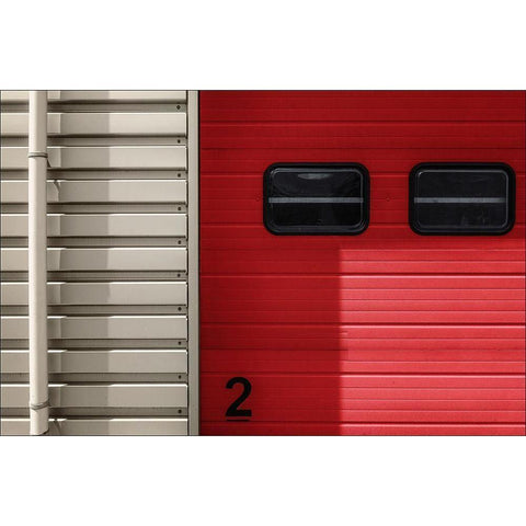 Number 2 White Modern Wood Framed Art Print by Van Maastricht, Henk