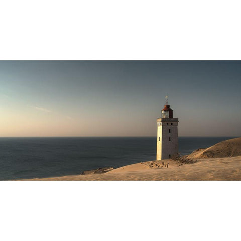 Mood At The Lighthouse Black Modern Wood Framed Art Print with Double Matting by Londal, Leif