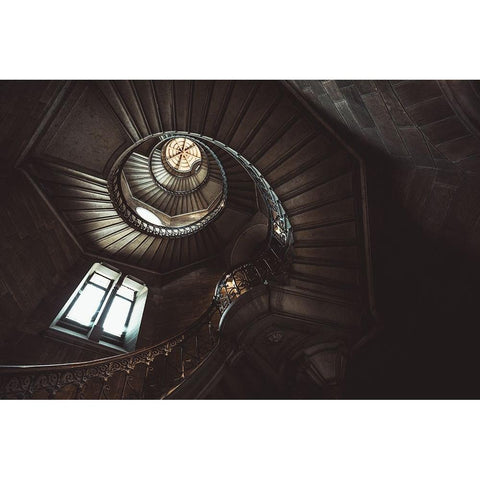 FibonacciS Tower White Modern Wood Framed Art Print by Siri, Ronan