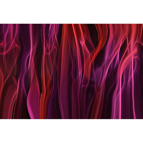 Volatile Curtains Black Modern Wood Framed Art Print by Westum, Heidi