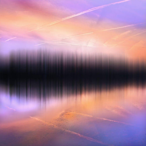 Lejos... En El Reino De Los Sueapos III Black Modern Wood Framed Art Print by Rodriguez, Chus