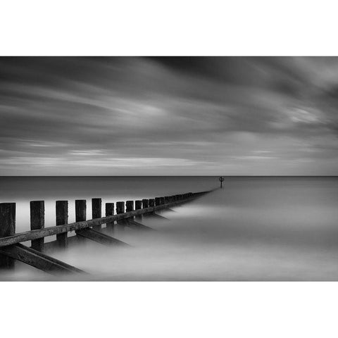 Quiet Evening White Modern Wood Framed Art Print by Erik Rosenborg, Jon