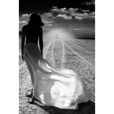 Left Behind White Modern Wood Framed Art Print by Kim, Tina