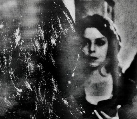 Shadows-Behind White Modern Wood Framed Art Print with Double Matting by Davidovic, Dalibor