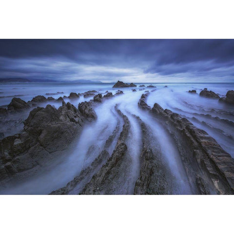 Eternal Lines White Modern Wood Framed Art Print by F. Turienzo, Carlos