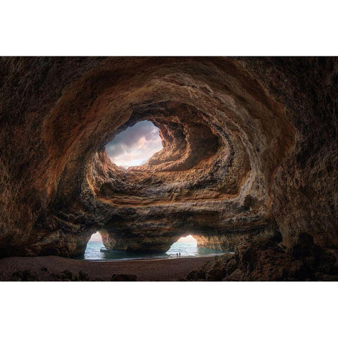 3Rd Eye Cave White Modern Wood Framed Art Print by Pablo De, Juan