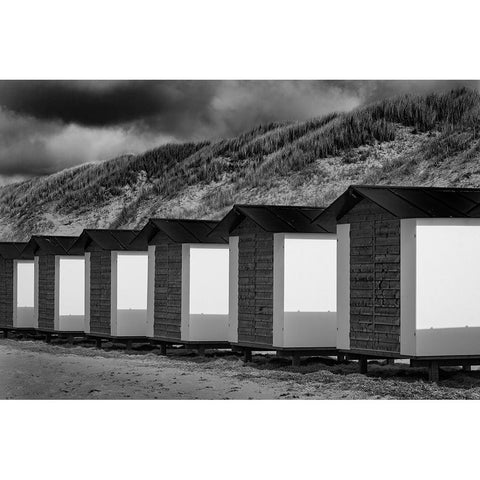 Beach White Modern Wood Framed Art Print by Bauer, Andreas