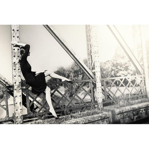 The Past Black Modern Wood Framed Art Print by Tautzenberger, Bettina