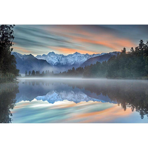 Pastel Hues White Modern Wood Framed Art Print by Metro, Greg