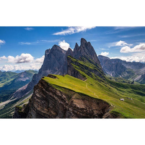 On The Edge White Modern Wood Framed Art Print by Krivec, Ales