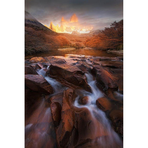 Dreamland Gold Ornate Wood Framed Art Print with Double Matting by Zhang, Yan