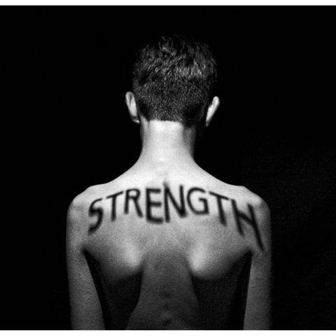 The State Of Being Strong Black Modern Wood Framed Art Print by Melnotte, Mike