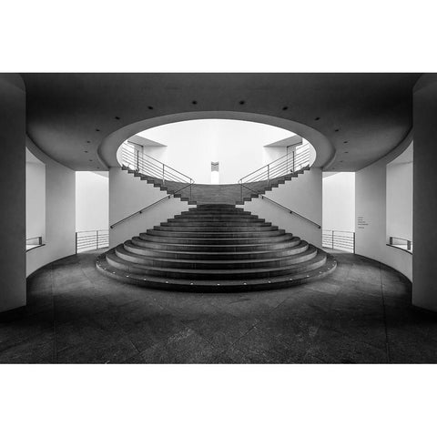 New Baroque Black Modern Wood Framed Art Print with Double Matting by Vangindertael, Luc