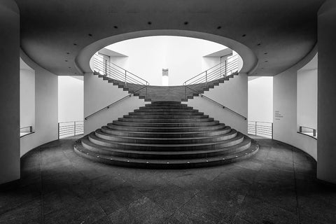 New Baroque White Modern Wood Framed Art Print with Double Matting by Vangindertael, Luc