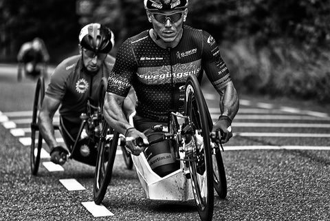 Strong Arms White Modern Wood Framed Art Print with Double Matting by Urlings, Lou