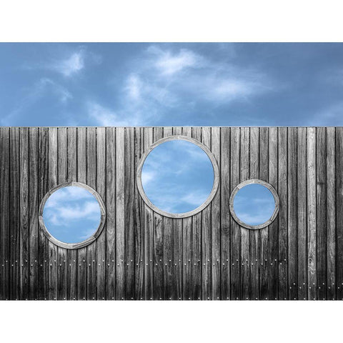 4 Different Ways To Look At The Sky. Black Modern Wood Framed Art Print by Verschelden, Harry
