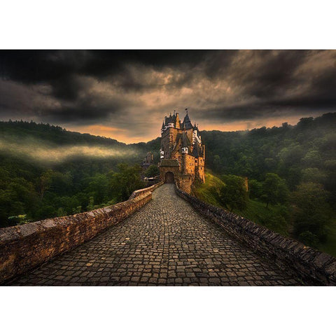 Eltz... Gold Ornate Wood Framed Art Print with Double Matting by Browko, Krzysztof