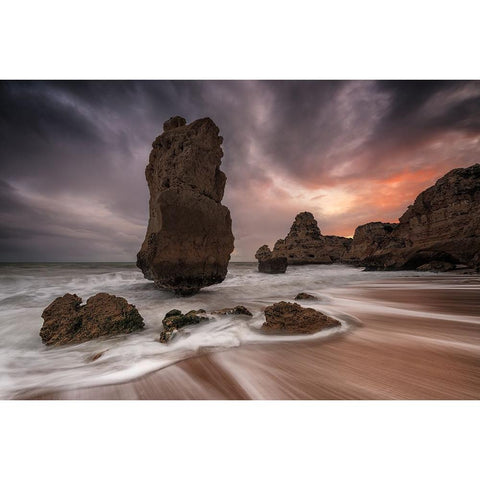 Totem Gold Ornate Wood Framed Art Print with Double Matting by Menendez Covelo, Ramon