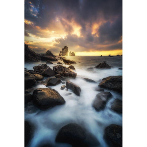 Hole Black Modern Wood Framed Art Print by Martin Castan, David