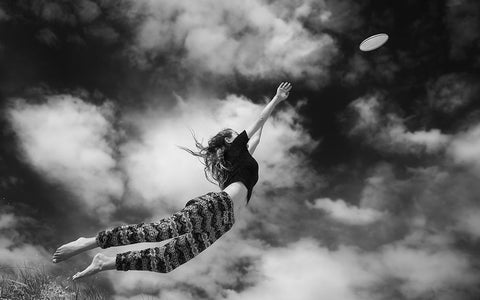 Yes You Can White Modern Wood Framed Art Print with Double Matting by Salgado Gispert, Gloria