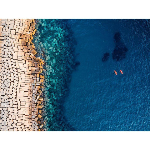 From Above Ii Black Modern Wood Framed Art Print by Carrillo Lopez, Antonio