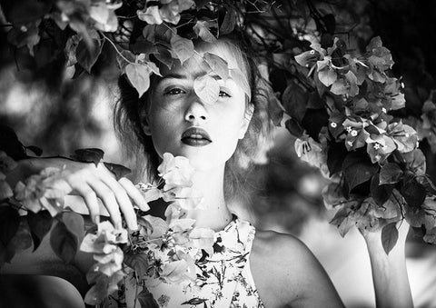 Afternoon Black Ornate Wood Framed Art Print with Double Matting by Matsunaga, Toru