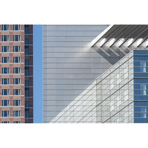 Facades Black Modern Wood Framed Art Print with Double Matting by Bauer, Andreas