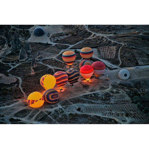 Flight Preparation Black Modern Wood Framed Art Print with Double Matting by Yorgancilar, Ayse