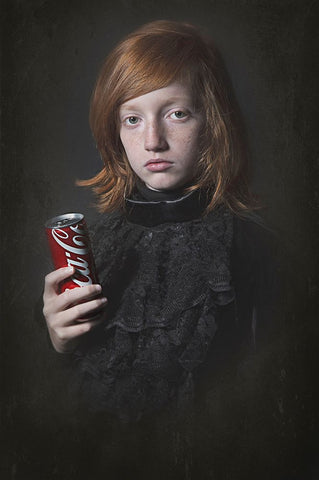 Something Old And  Something New White Modern Wood Framed Art Print with Double Matting by Kayen-Mouthaan, Carola