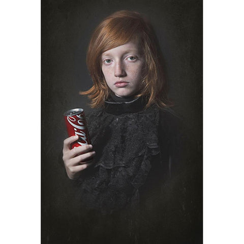 Something Old And  Something New Black Modern Wood Framed Art Print with Double Matting by Kayen-Mouthaan, Carola