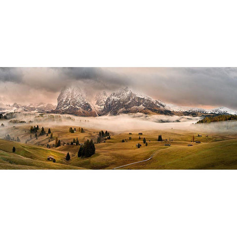 Dolomites Myths Gold Ornate Wood Framed Art Print with Double Matting by Kuric Ep, Marian