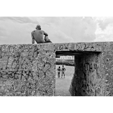 The Observer Gold Ornate Wood Framed Art Print with Double Matting by Grifantini, Lorenzo