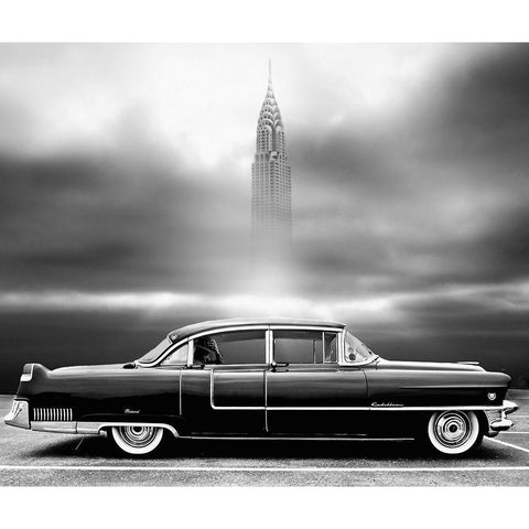 A Crack In The World White Modern Wood Framed Art Print by Butterworth, Larry