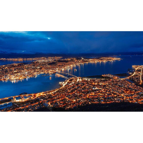 Arctic Twilight Black Modern Wood Framed Art Print by Popan, Adrian