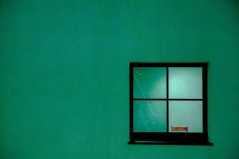 Untitled White Modern Wood Framed Art Print with Double Matting by Schuster, Inge